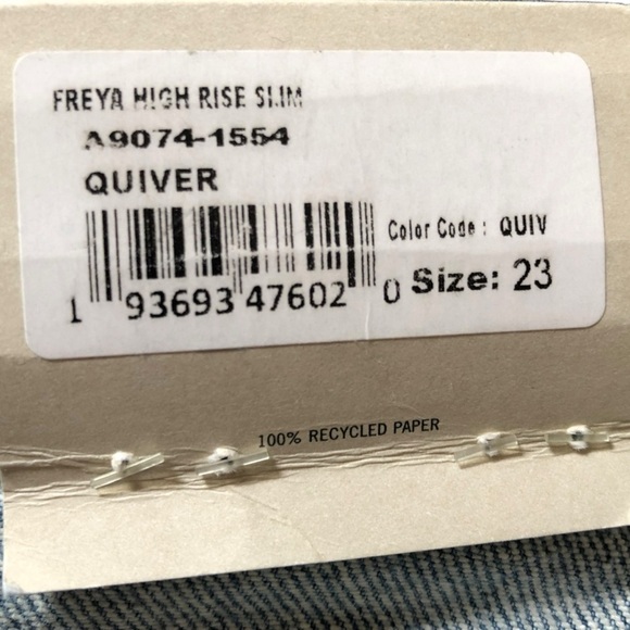 Agolde Freya High Rise Slim Blue Jeans Size 23 Quiver Med-Light Wash NWT NEW - Picture 16 of 16